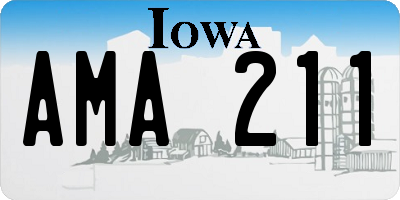 IA license plate AMA211