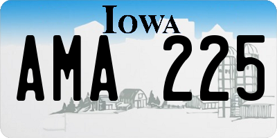 IA license plate AMA225