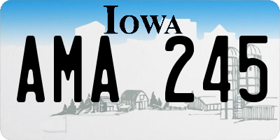 IA license plate AMA245