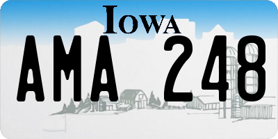 IA license plate AMA248