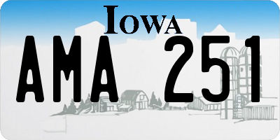 IA license plate AMA251