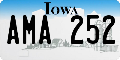 IA license plate AMA252