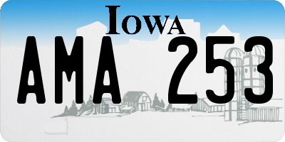 IA license plate AMA253