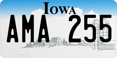 IA license plate AMA255