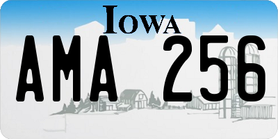 IA license plate AMA256