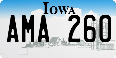 IA license plate AMA260