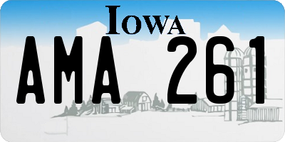IA license plate AMA261