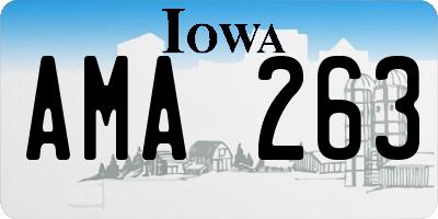 IA license plate AMA263