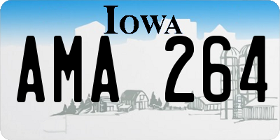 IA license plate AMA264