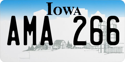 IA license plate AMA266