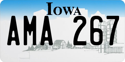 IA license plate AMA267