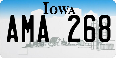IA license plate AMA268