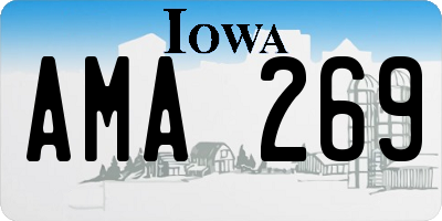 IA license plate AMA269