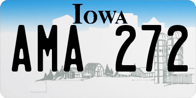 IA license plate AMA272