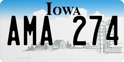 IA license plate AMA274