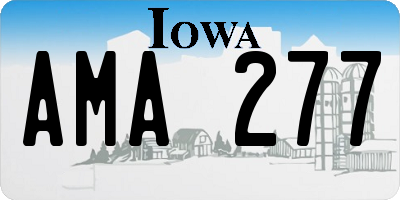 IA license plate AMA277