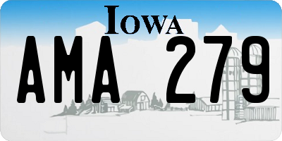 IA license plate AMA279
