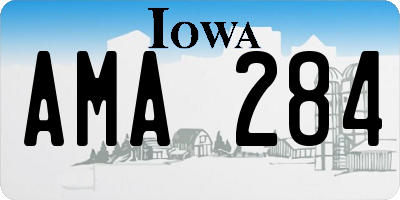 IA license plate AMA284