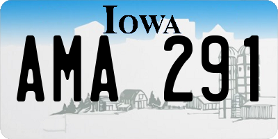 IA license plate AMA291