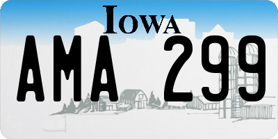 IA license plate AMA299