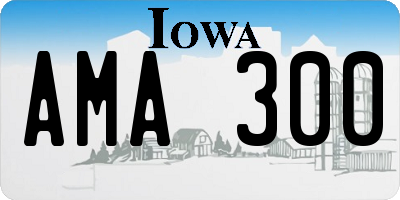 IA license plate AMA300