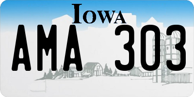 IA license plate AMA303