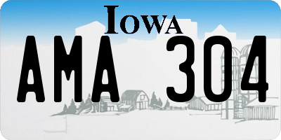 IA license plate AMA304
