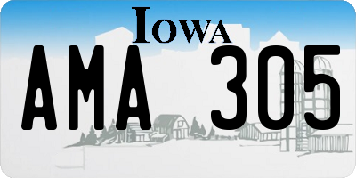 IA license plate AMA305