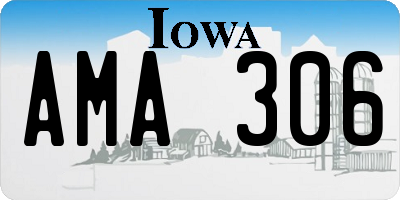 IA license plate AMA306