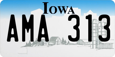 IA license plate AMA313