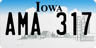 IA license plate AMA317