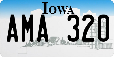 IA license plate AMA320