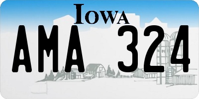 IA license plate AMA324