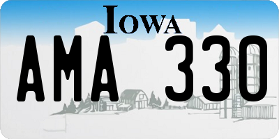 IA license plate AMA330