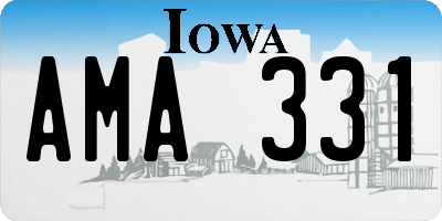 IA license plate AMA331