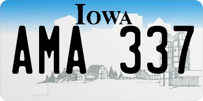 IA license plate AMA337
