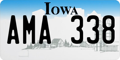 IA license plate AMA338