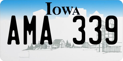 IA license plate AMA339