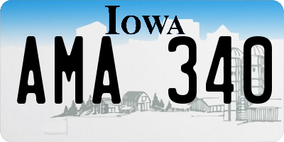 IA license plate AMA340