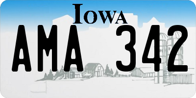 IA license plate AMA342