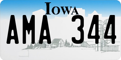 IA license plate AMA344