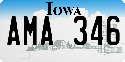 IA license plate AMA346