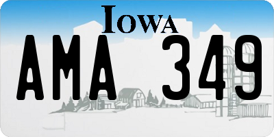 IA license plate AMA349