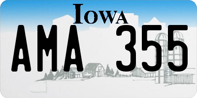 IA license plate AMA355