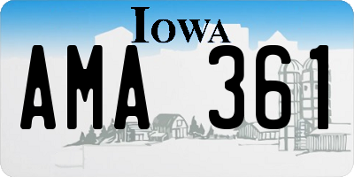 IA license plate AMA361