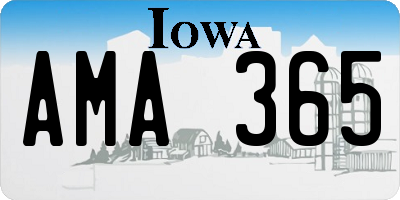IA license plate AMA365
