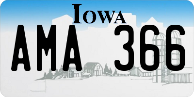 IA license plate AMA366