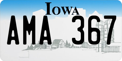IA license plate AMA367