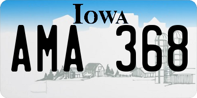 IA license plate AMA368