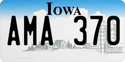 IA license plate AMA370